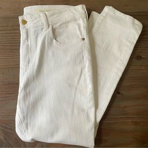 ANTHROPOLOGIE Pilcro and the Letterpress White Jeans